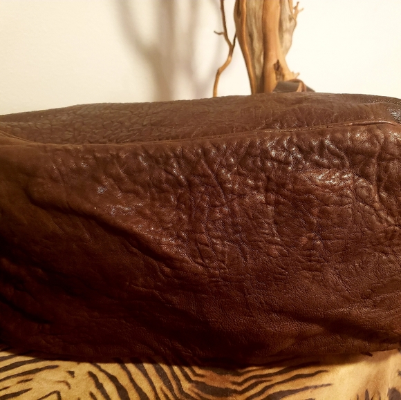 TYLIE MALIBU Dist.Peb. Brown Leather Handbag - Picture 3 of 11